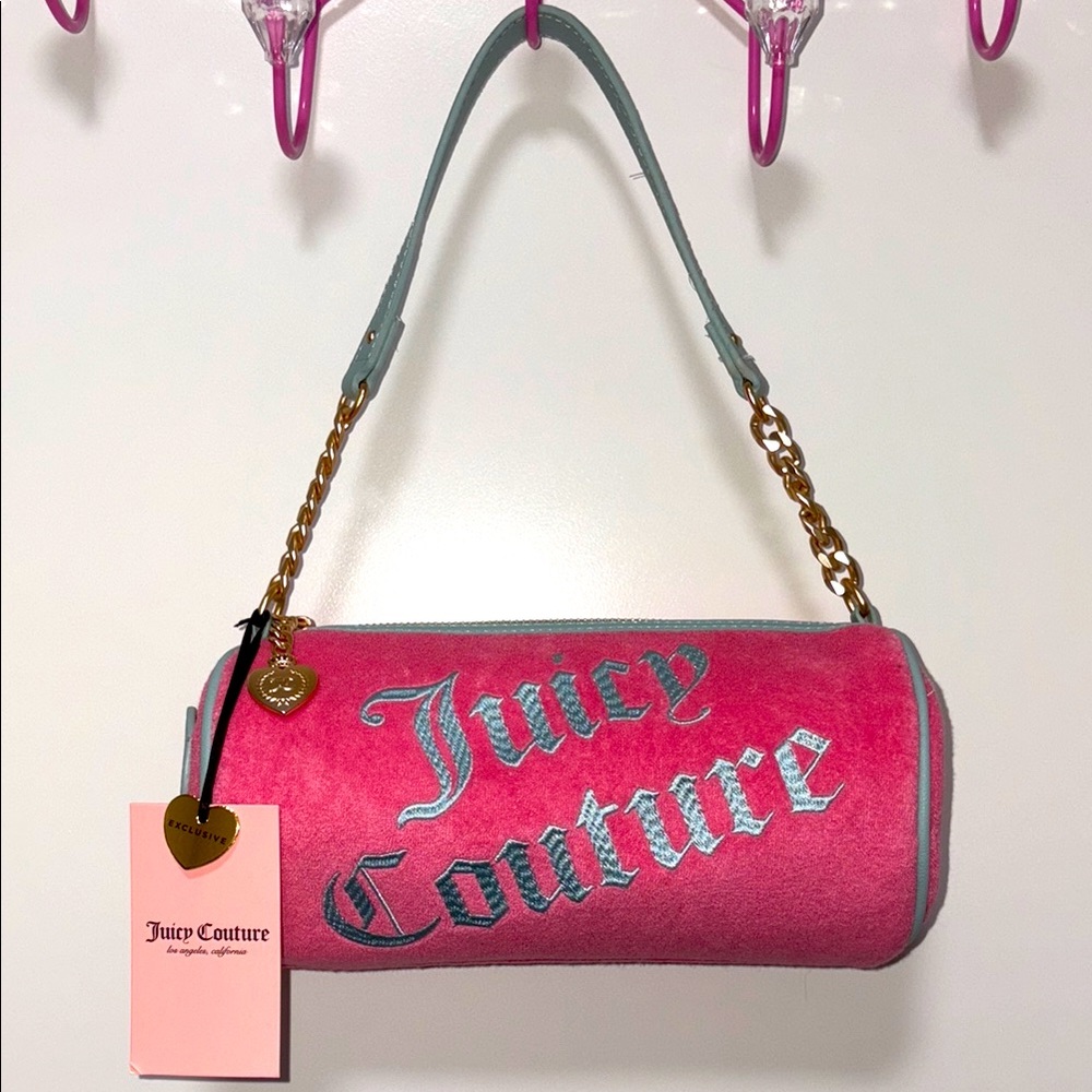 🩷Juicy Couture Pink Lemonade / Blue Barrel Bag 🇺🇸 exclusive 🩷